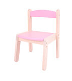 pink wooden chairs for preschoolers and day care centres