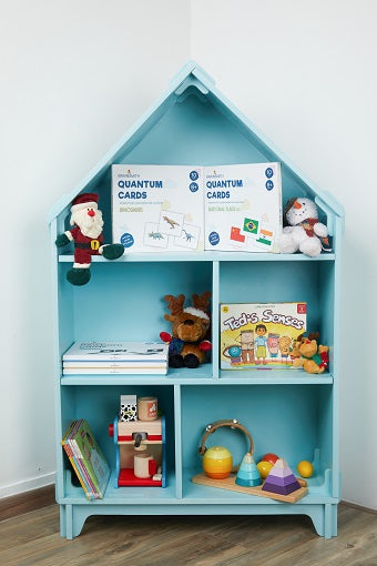 kids storage unit. wooden dollhouse
