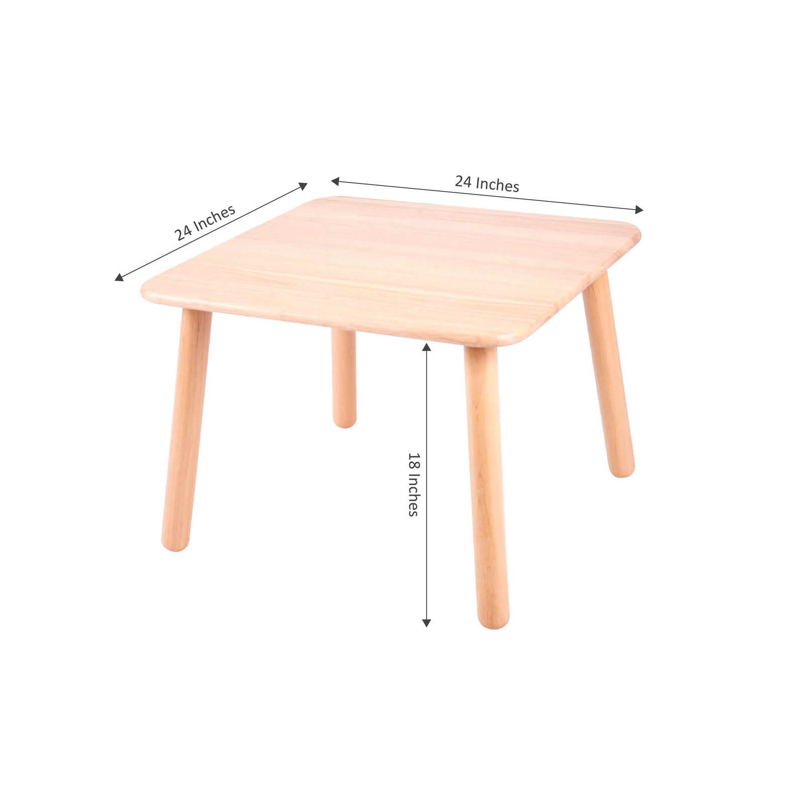 wooden furniture with smooth and rounded edges for play time, meal time, home decor