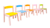 multi colour stacking wooden chair for kids room preschool