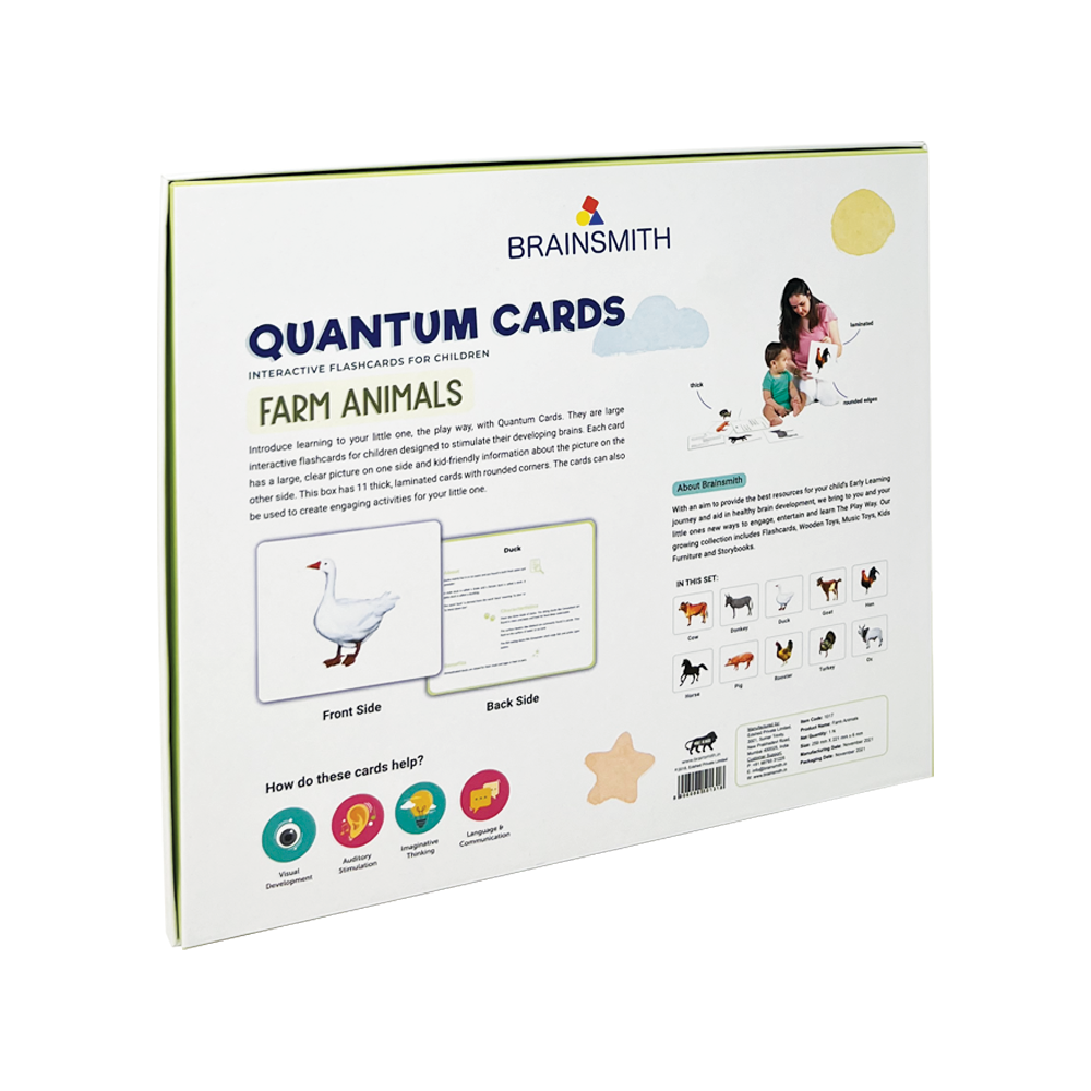 Brainsmith quantum flash cards farm animals