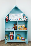 kids storage unit. wooden dollhouse