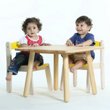 Brainsmith Kid's wooden table and chair set for online school and play corner