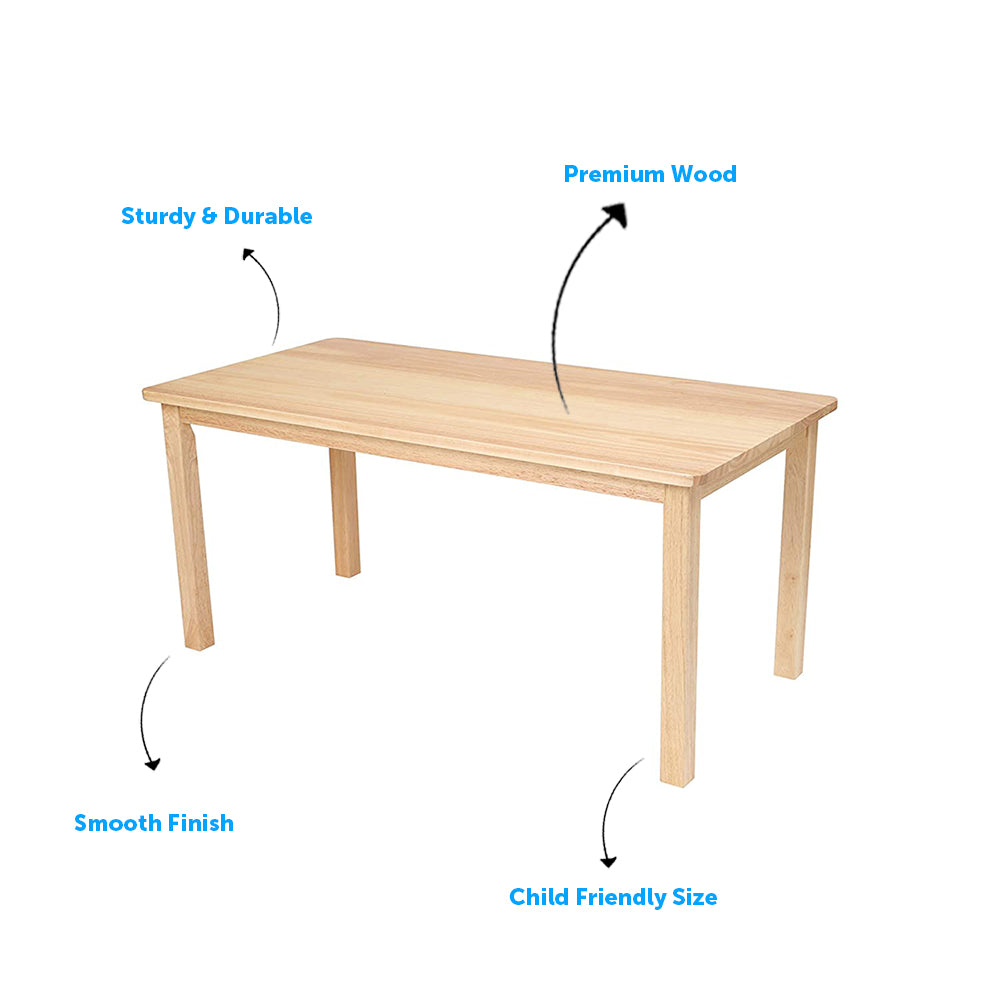 durable long study activity table for kids with smooth and rounded edges