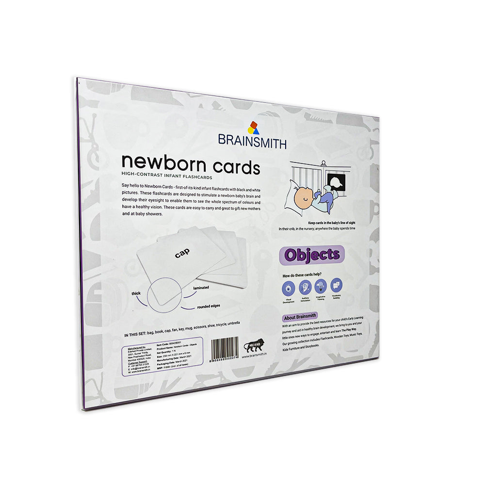 infant stimulation cards with black and white pictures