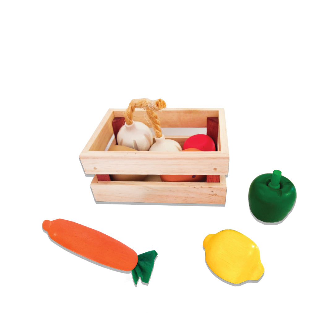 wooden toy vegetables