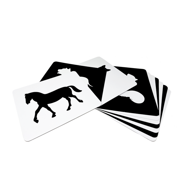 black and white infant flash cards