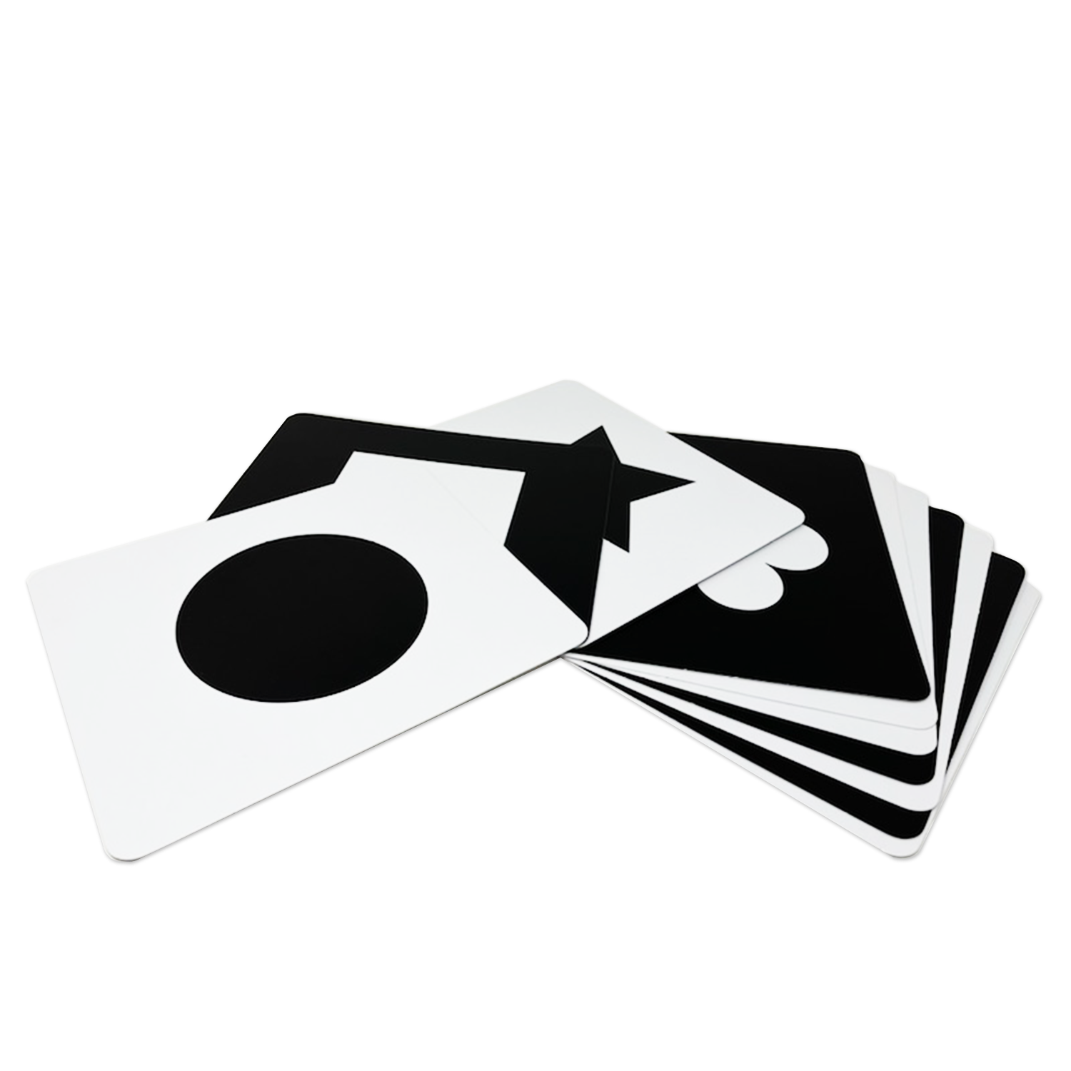 high contrast black and white flashcards for newborn baby