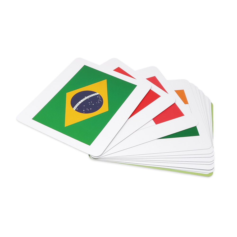world country flags flash cards for children