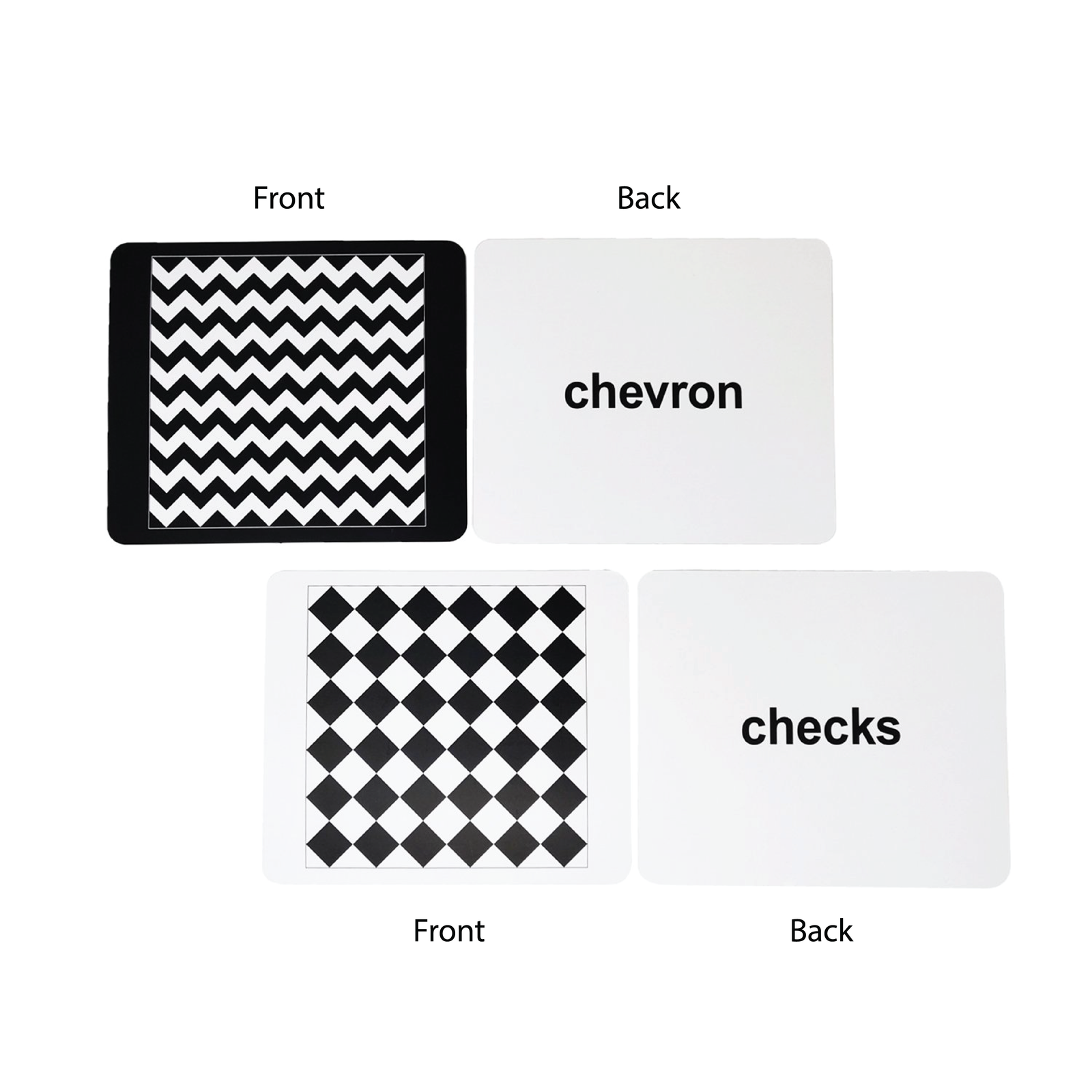 black and white patterns flashcards for newborn baby