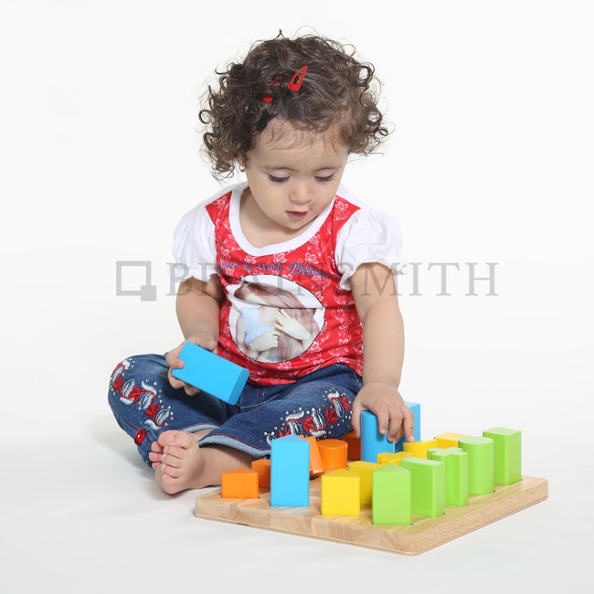 wooden shape sorter toy board