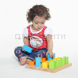 wooden shape sorter toy board